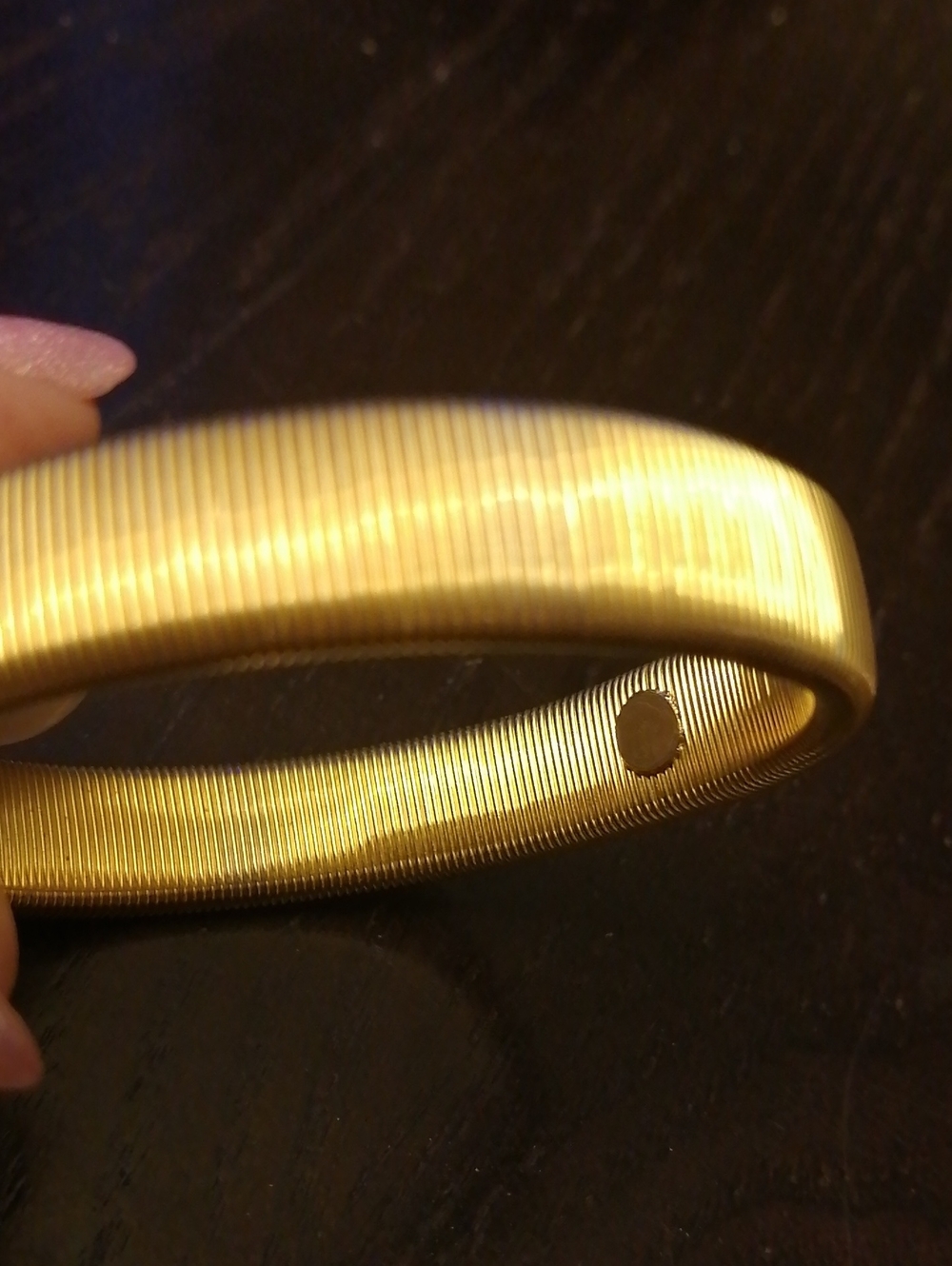 Gold Plated Stretching Bracelet Fits 7
